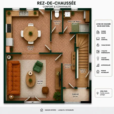 Charmante Maison Rénovée, Calme Et Proche Du Centre *